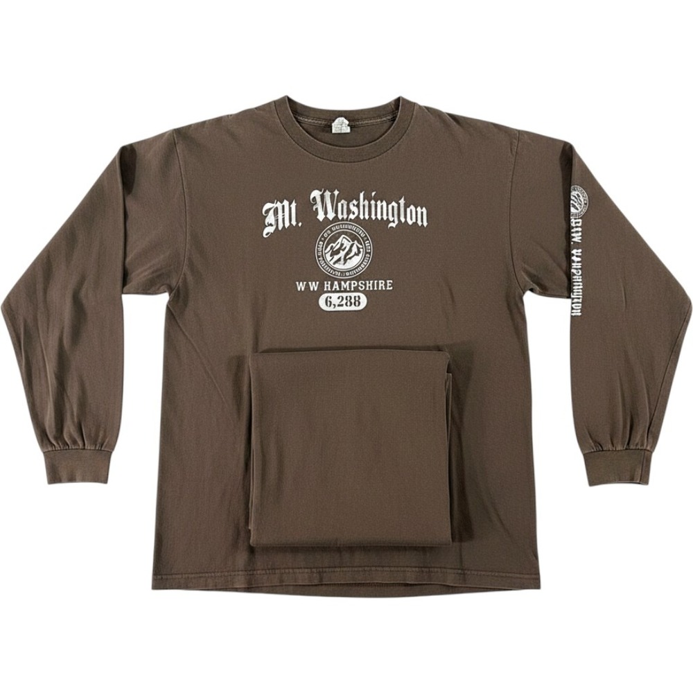 Alstyle Mt. Washington Long Sleeve Shirt Mens L Brown Graphic Tee
Sleeve Hit